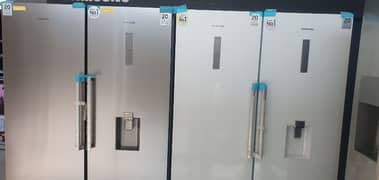 Samsung pair refrigerator and freezar silver and white available. 0
