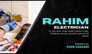 Rahim Electricion Ac services ups  and wiring available 24/ 7