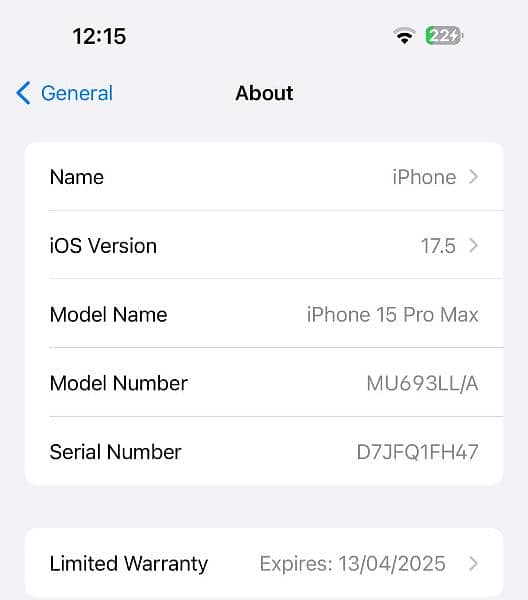 Iphone 15 Pro Max Jv- Non Active Titanium Blue 100% BH 18
