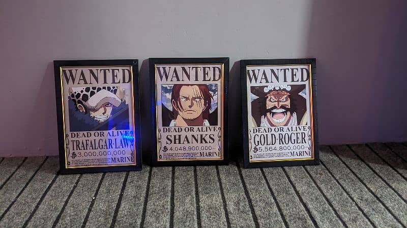 one piece a4 frames for gaming room 1
