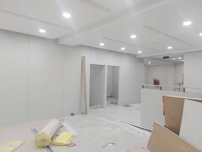 GYPSUM BOARD DRYWALL PARTITION, GLASS PARTITION, OFFICE RENOVATION 2
