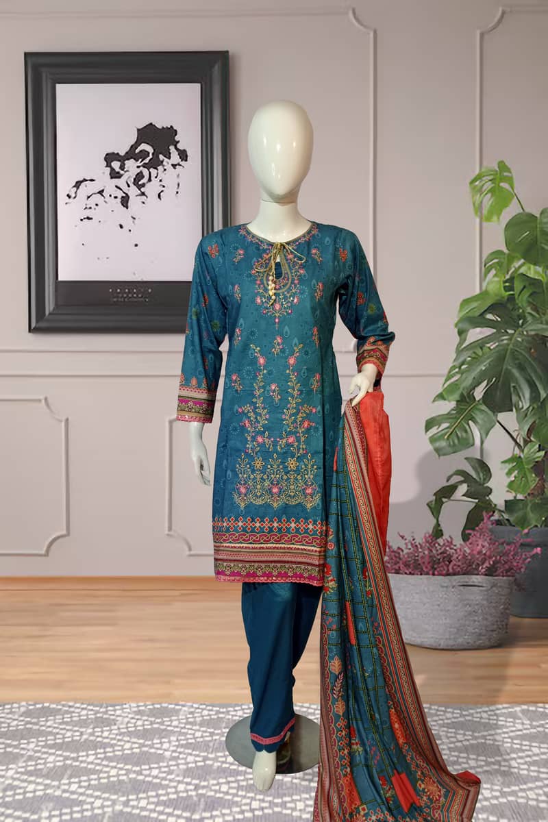 Lawn Embroidered Chikankari 3PC –Ready to Wear 6