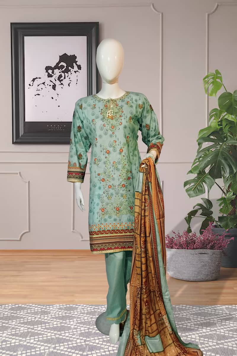 Lawn Embroidered Chikankari 3PC –Ready to Wear 12