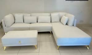 Boucle fabric high quality L shape sofa