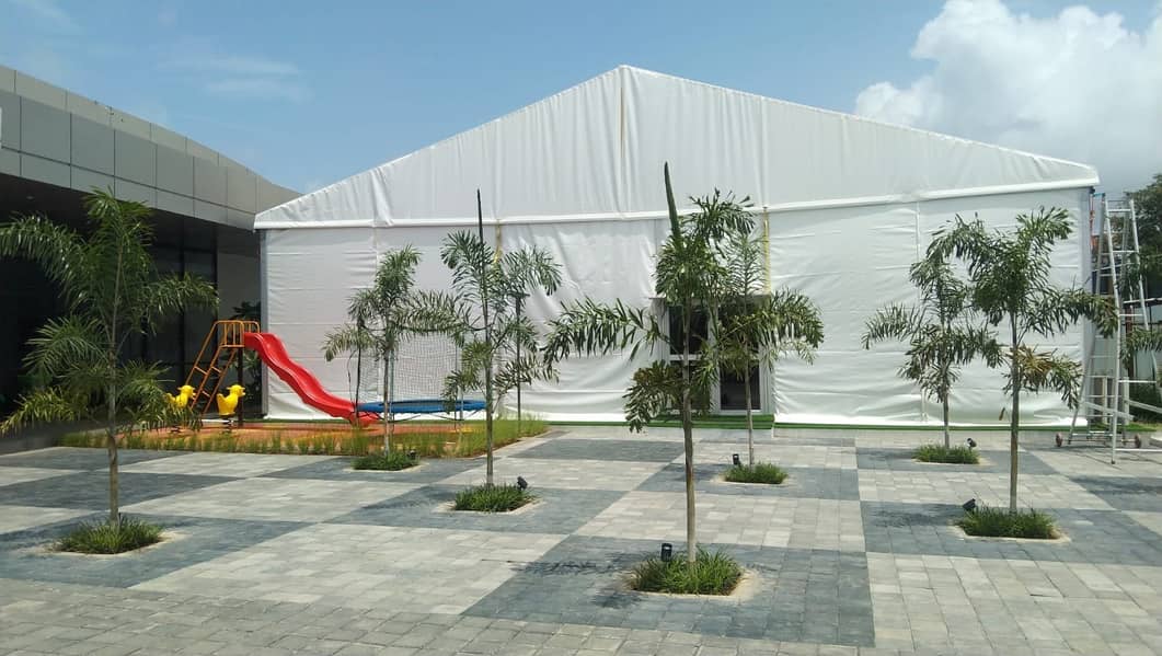 Tensile PVC Fabric Available In Different Type For Parking Shed 3