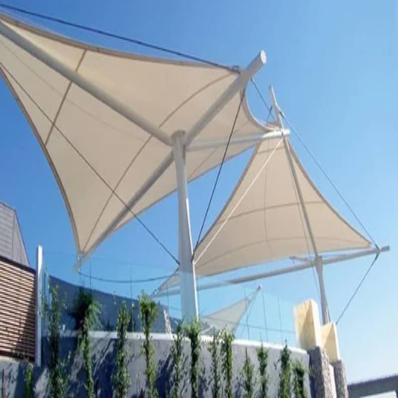 Tensile PVC Fabric Available In Different Type For Parking Shed 4