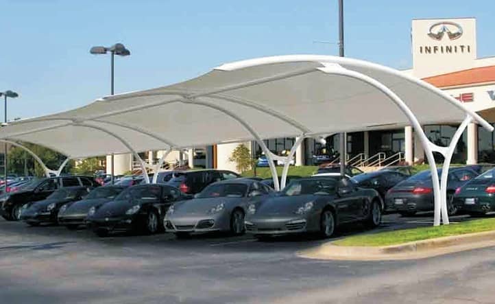 Tensile PVC Fabric Available In Different Type For Parking Shed 7