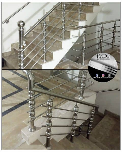 Stainless Steel Railing, Glass railing, Window Grill, Frame, Stairs 10
