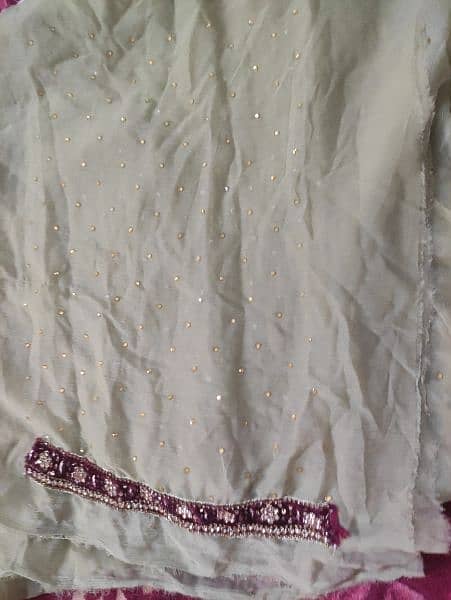 Hand embroidery brand New unstitched wedding dress 4