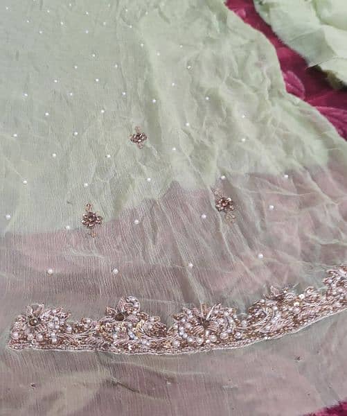 Hand embroidery brand New unstitched wedding dress 9