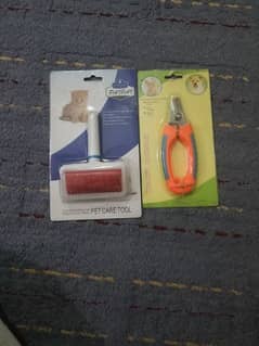 cat brush and nail cutter