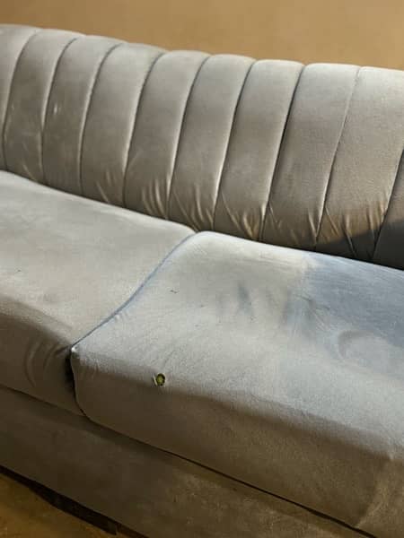 Grey Color Five Seater Sofa Set 5