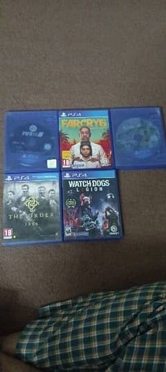 PS4games(Exchange Possible)Farcry6,WatchdogsLegion,Fifa 18,17,TheOrder