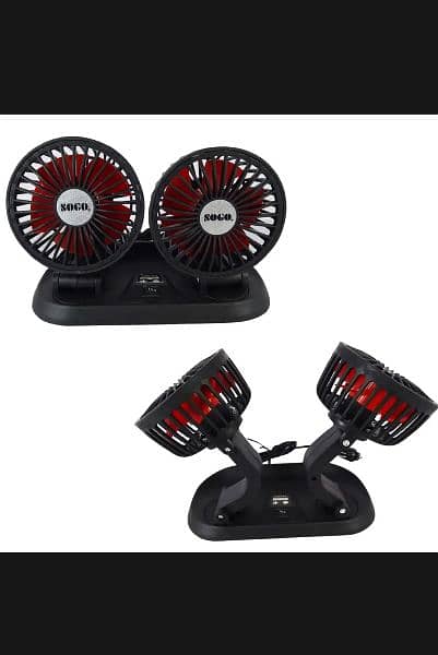 Sogo Flexible Dual Fan 360 Degree Rotation 02 speeds 2