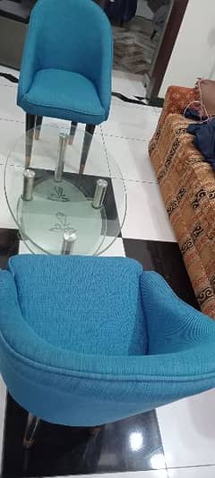 New stylish chair with table