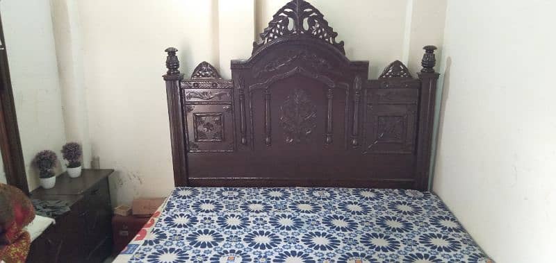 Double Bed with Mattress & Side Tables  for sale 3