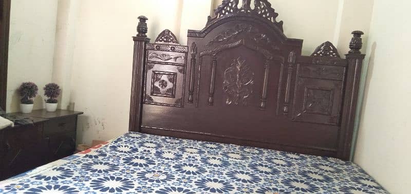 Double Bed with Mattress & Side Tables  for sale 4