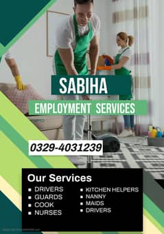 Baby sitter , Nurse, Drivers, cook , Guards , Domestic Staff Provider,