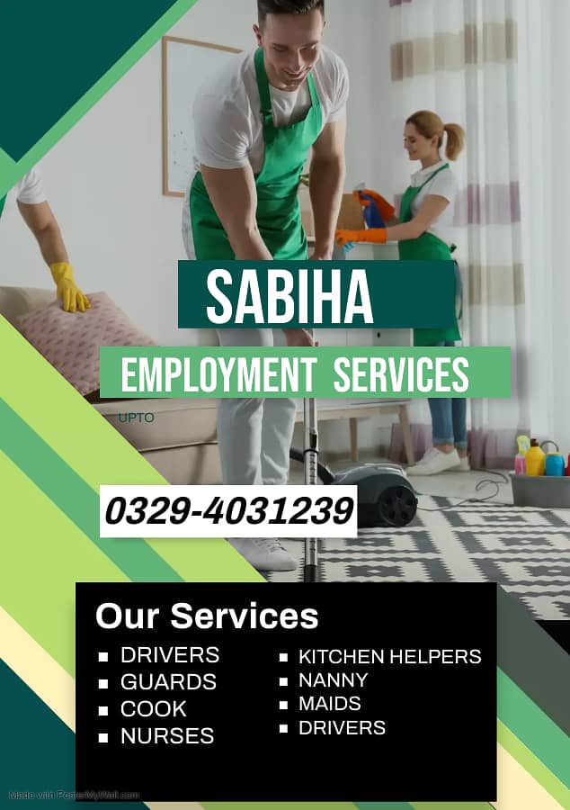 Baby sitter , Nurse, Drivers, cook , Guards , Domestic Staff Provider, 0