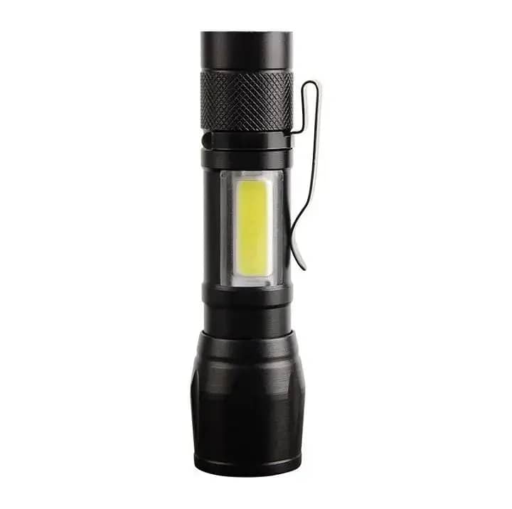 Top quality led torch in plastic body with light weight and long range 1