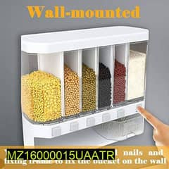 Transparent Wall Mounted Cereals Dispenser 0