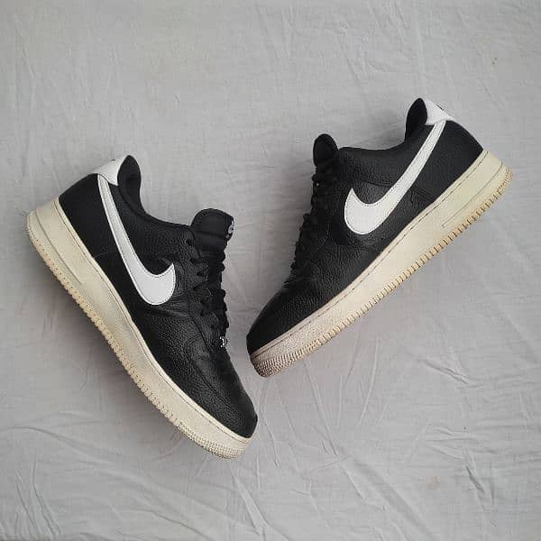 Nike Air Force 1 Low '07 'Black White Pebbled Leather' Sneakers/Shoe 3