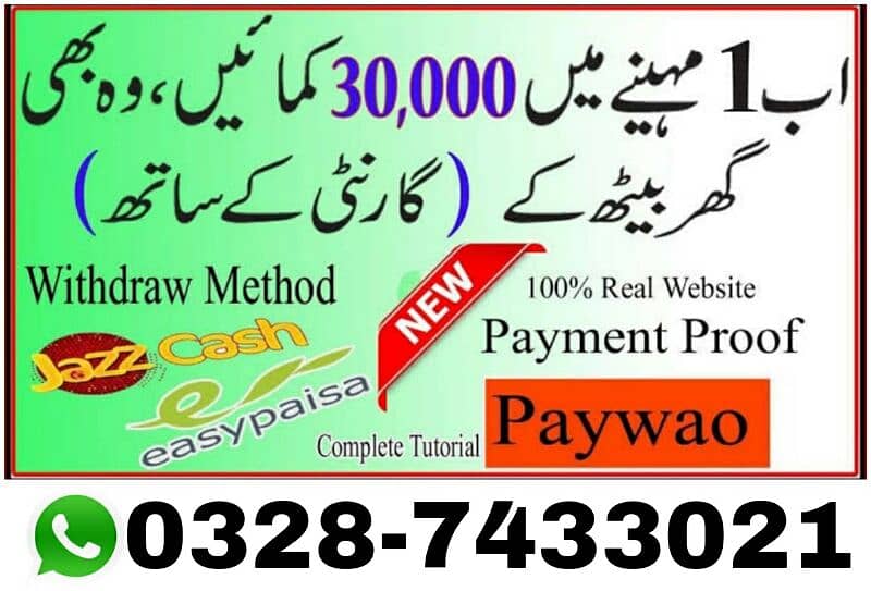part time job available in Pakistan 0
