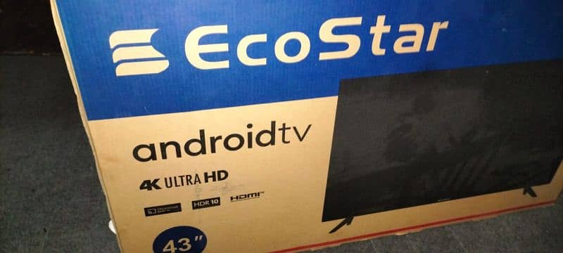 Pin Pack brand new Ecostar 4k android Tv Lcd 4