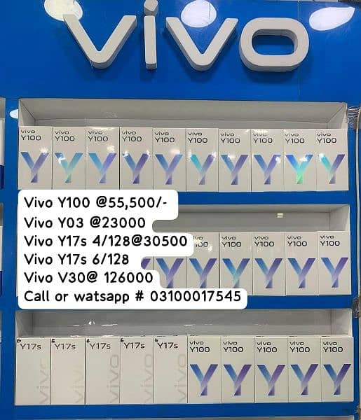 Vivo Y100 Vivo Y03 Vivo Y17s Vivo All Stock Best Rates available 0