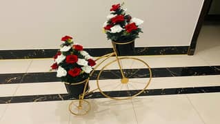 golden decoration cycle with flower for sale