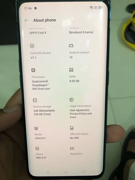 oppo find x pta approved 8/256 3