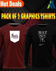 Jersey Graphic Sublimation Full Sleeves Shirt -Pack Of 2 0