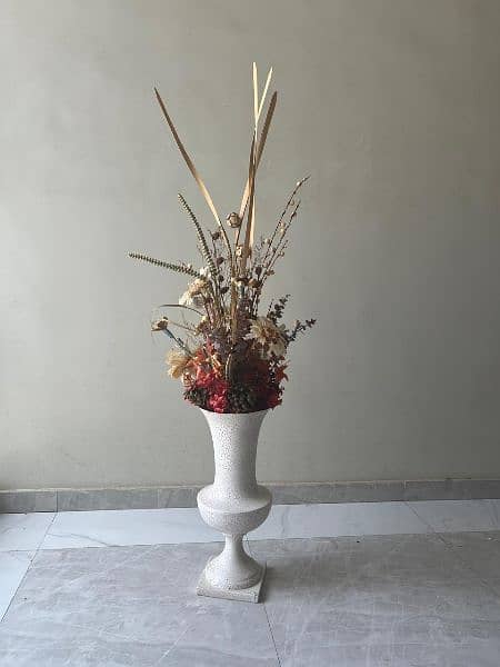 Fiber vases with flowers 1