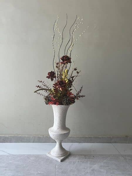 Fiber vases with flowers 2
