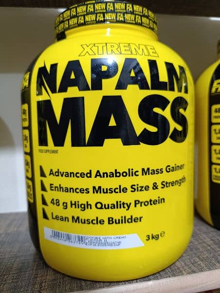 Xtreme napalm mass 3kg weight gainer, muscle mass gainer, 1
