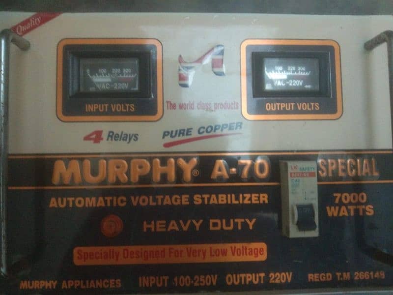 MURPHY SPECIAL A-70 STABILIZER 7000watts 2