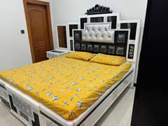 luxurious bed set available at reasonable price.