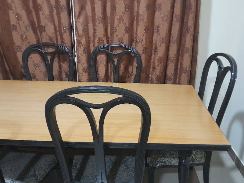 WOODEN  6 CHAIRS DINING TABLE 1