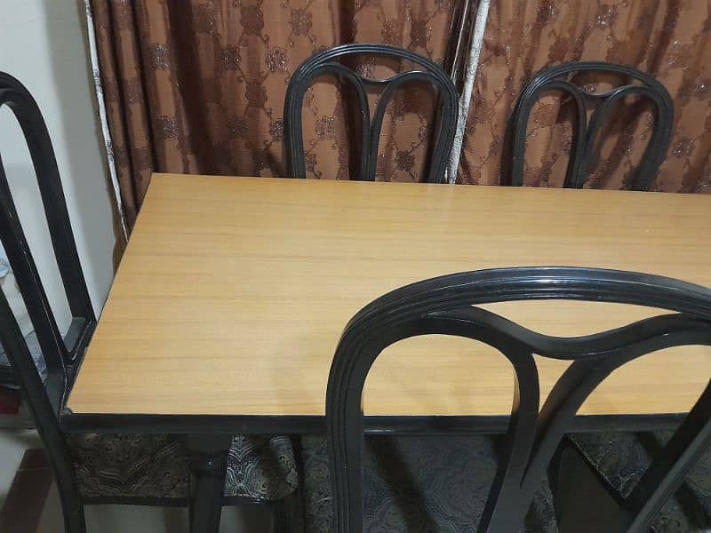 WOODEN  6 CHAIRS DINING TABLE 2