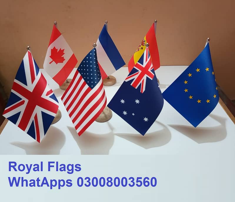 Custom Table Flags for Offices , flags of countries flags ,from Lahore 1