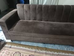 Chocolate Brown color velvet sofa 0