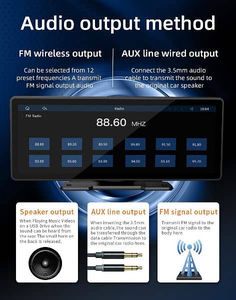 10.26” Screen Car Radio Multimedia WIFI Video Player Wireless Carpla 2