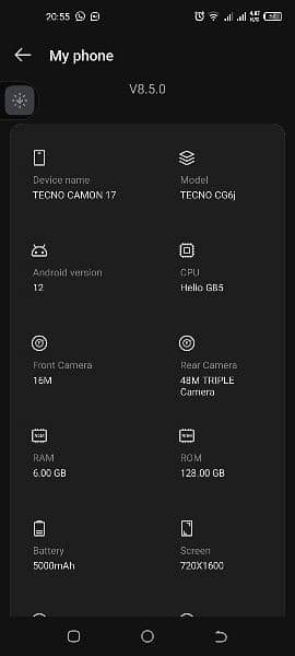 Tecno camon 17 6/128 5000mah 48 megapixel camera 4