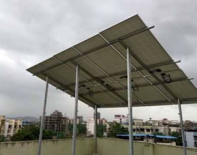 Solar panels frame structure. 4