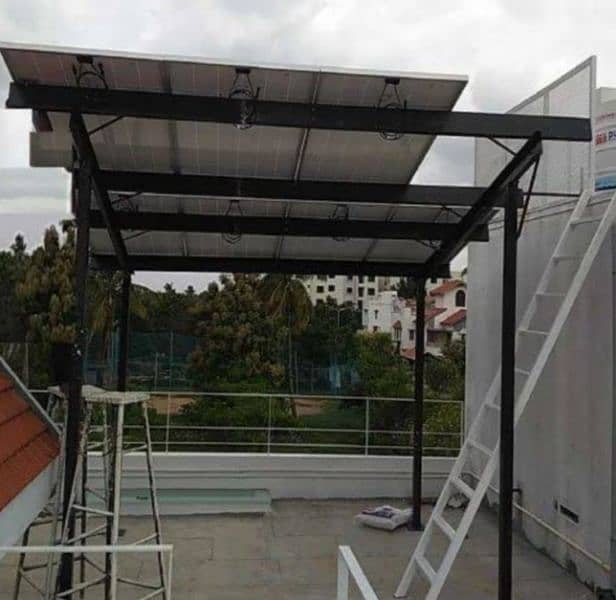 Solar panels frame structure. 9