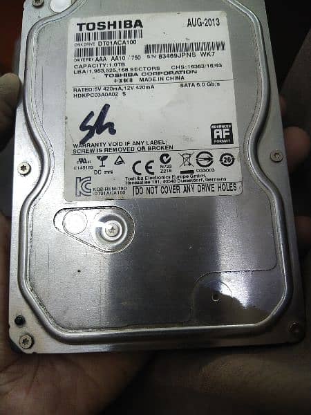 1TB hard drive 100% health 2