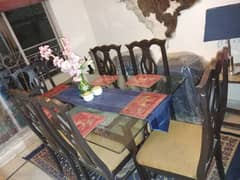 good condition dining table with 6 chairs use only 6 months 0