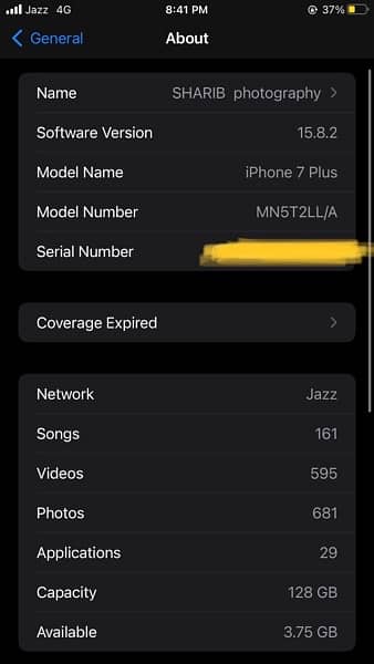iPhone 7puls PTA approved 128gb 2