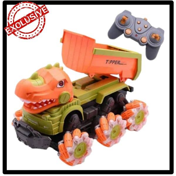 Remote control Truck | remote control charging car | Dino Monster 0