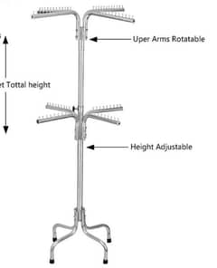 Clothes Hanging stand double Hanger with 72-84 Hooks